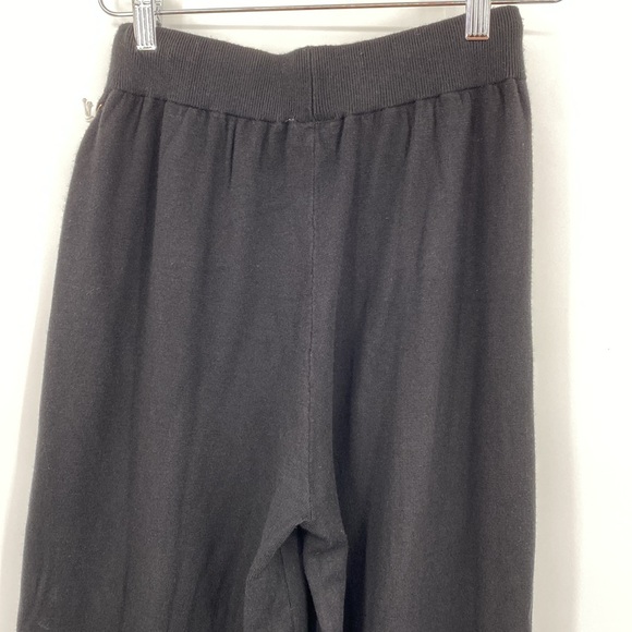 Luna Soft Black Wide Leg Pants Women’s Sz XL Pull On Cozy Drawstring Lounge - Picture 7 of 14
